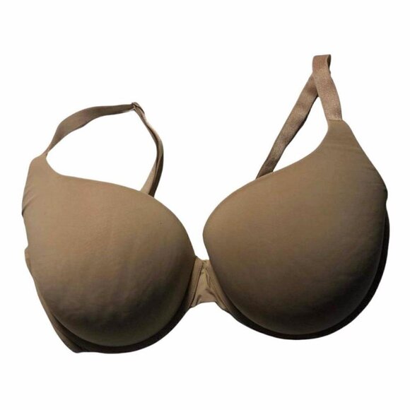 #3406-2 Body Victoria's Secret Bra 34DDD Perfect Shape Padded Beige Underwire - Picture 1 of 9
